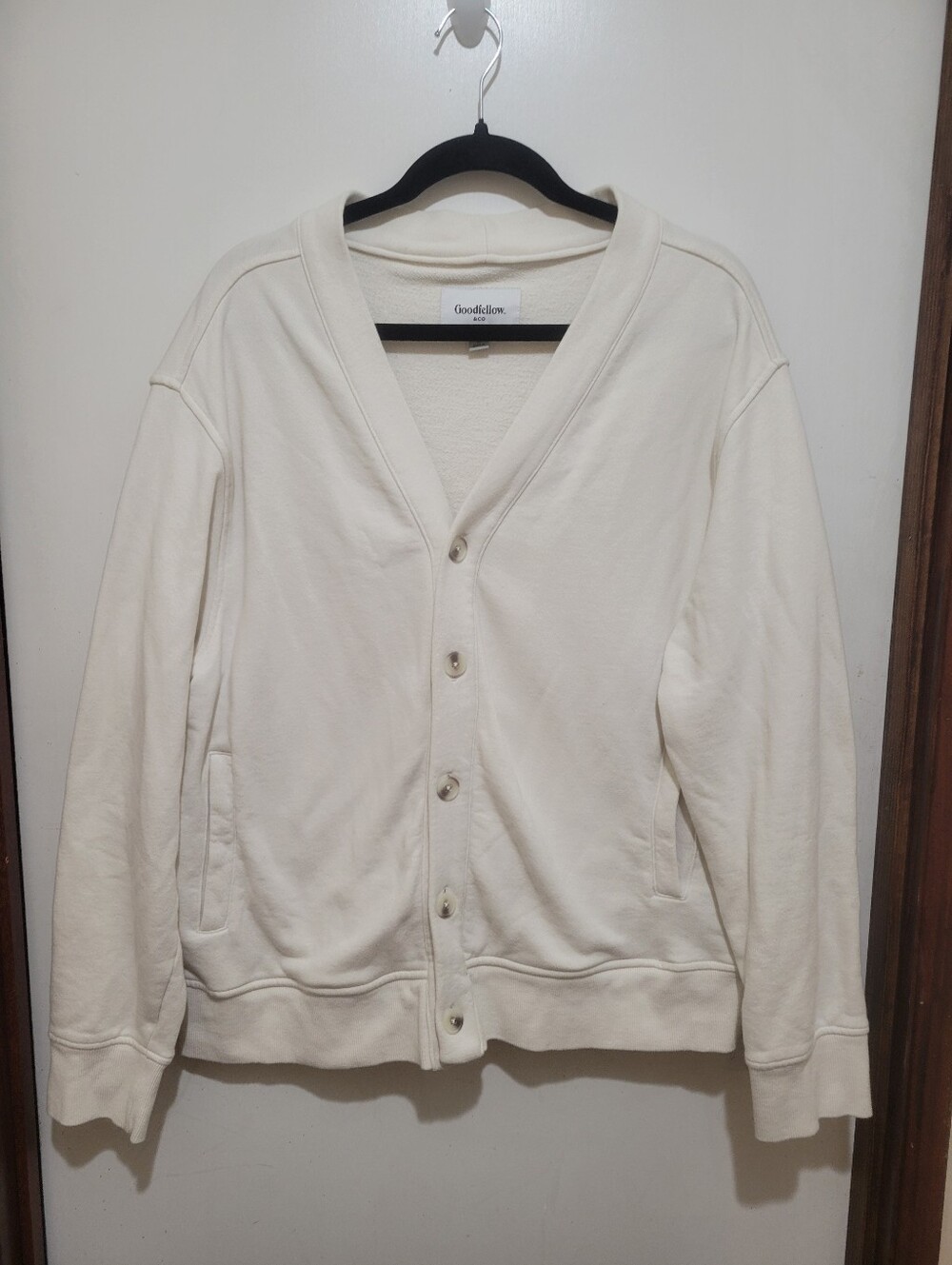 Goodfellow & Co Ivory Button-Front Women's Cardigan